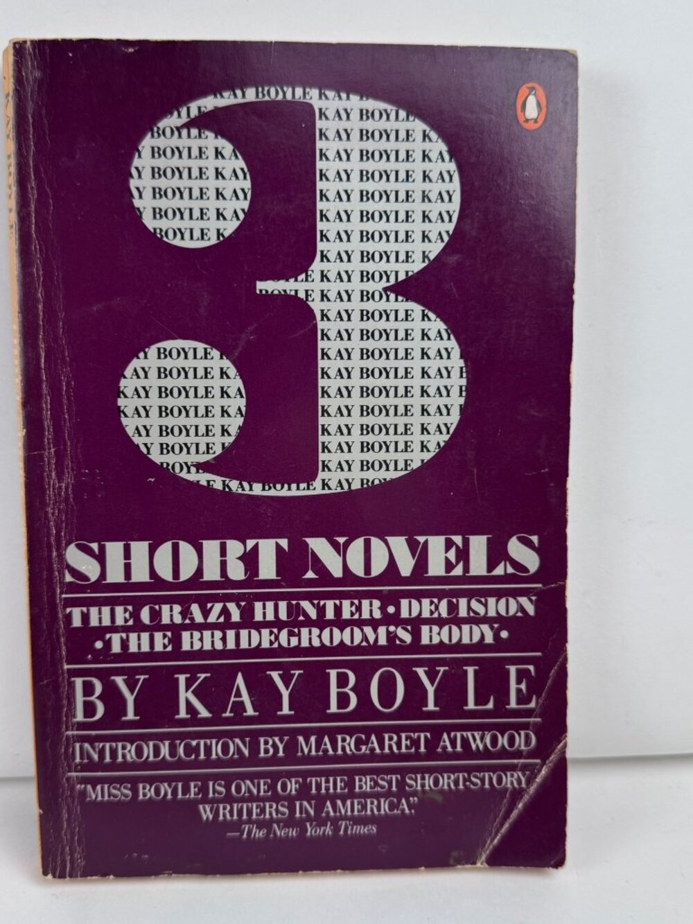 3 Short Novels Kay Boyle Margaret Atwood Penguin Paperback Book ISBN 0140061096